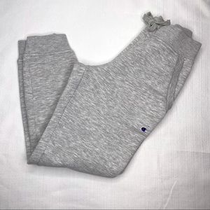 Champion Girls' Script Fleece Jogger Pants / Sweats / Sweatpants Pink Gray NWOT